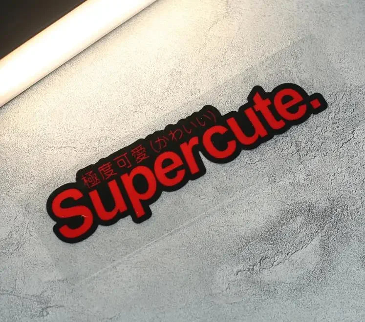 Superslow Supercute  Car Sticker JDM  Decal
