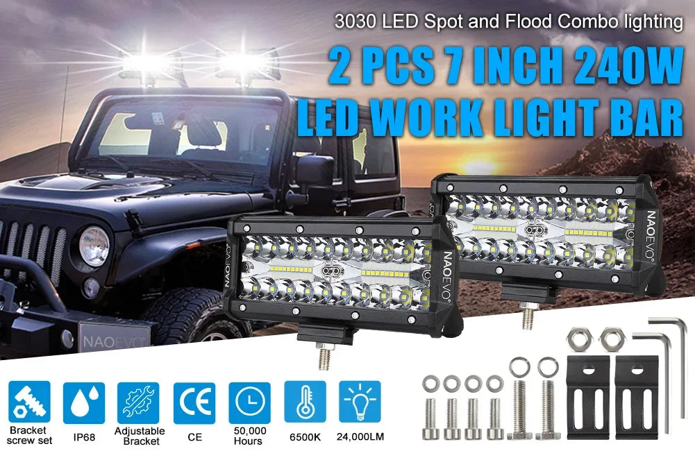 NAOEVO 4 Inch 2Pcs LED Pod Lights