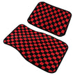4pcs Floor Mats Checkered Front Rear Carpets Floor Mats Auto Interior