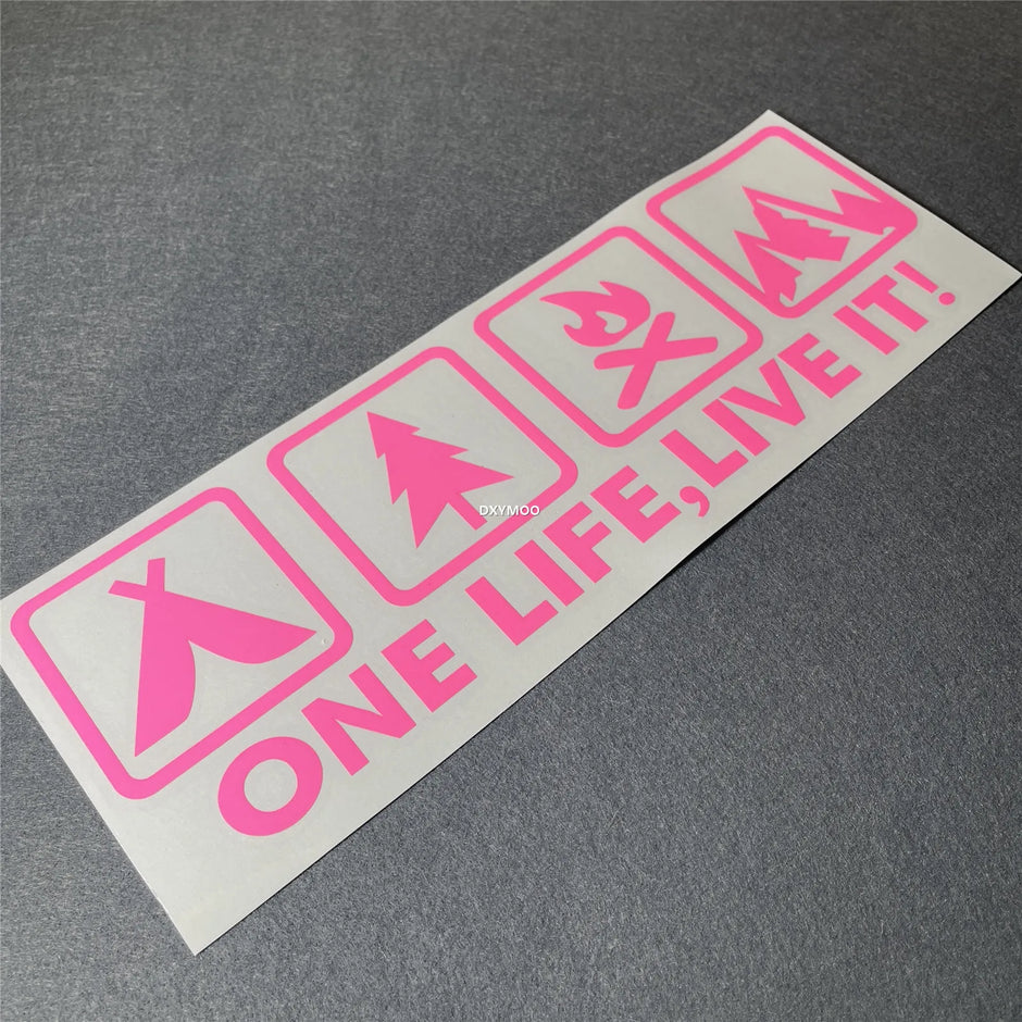 One Life Live it Camping Outdoor Enthusiast Car Sticker