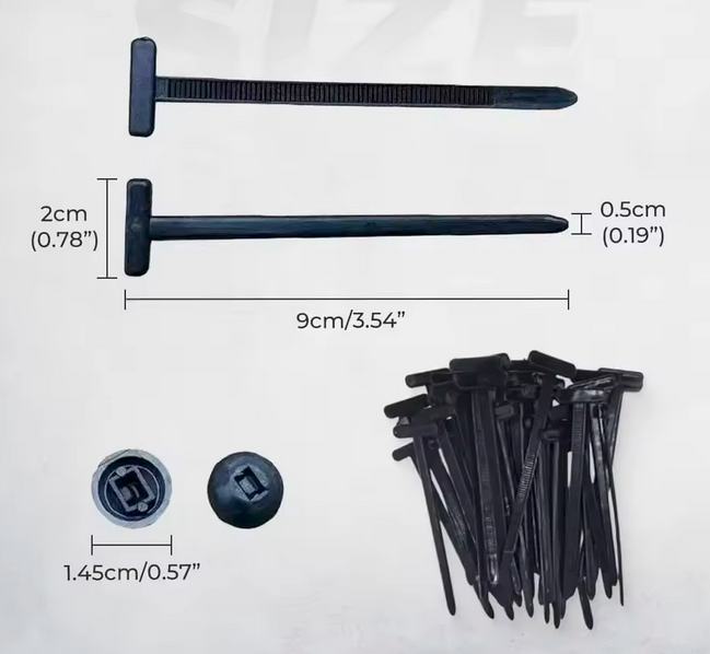 500PCS Universal Heavy Duty Self-Locking Zip Ties