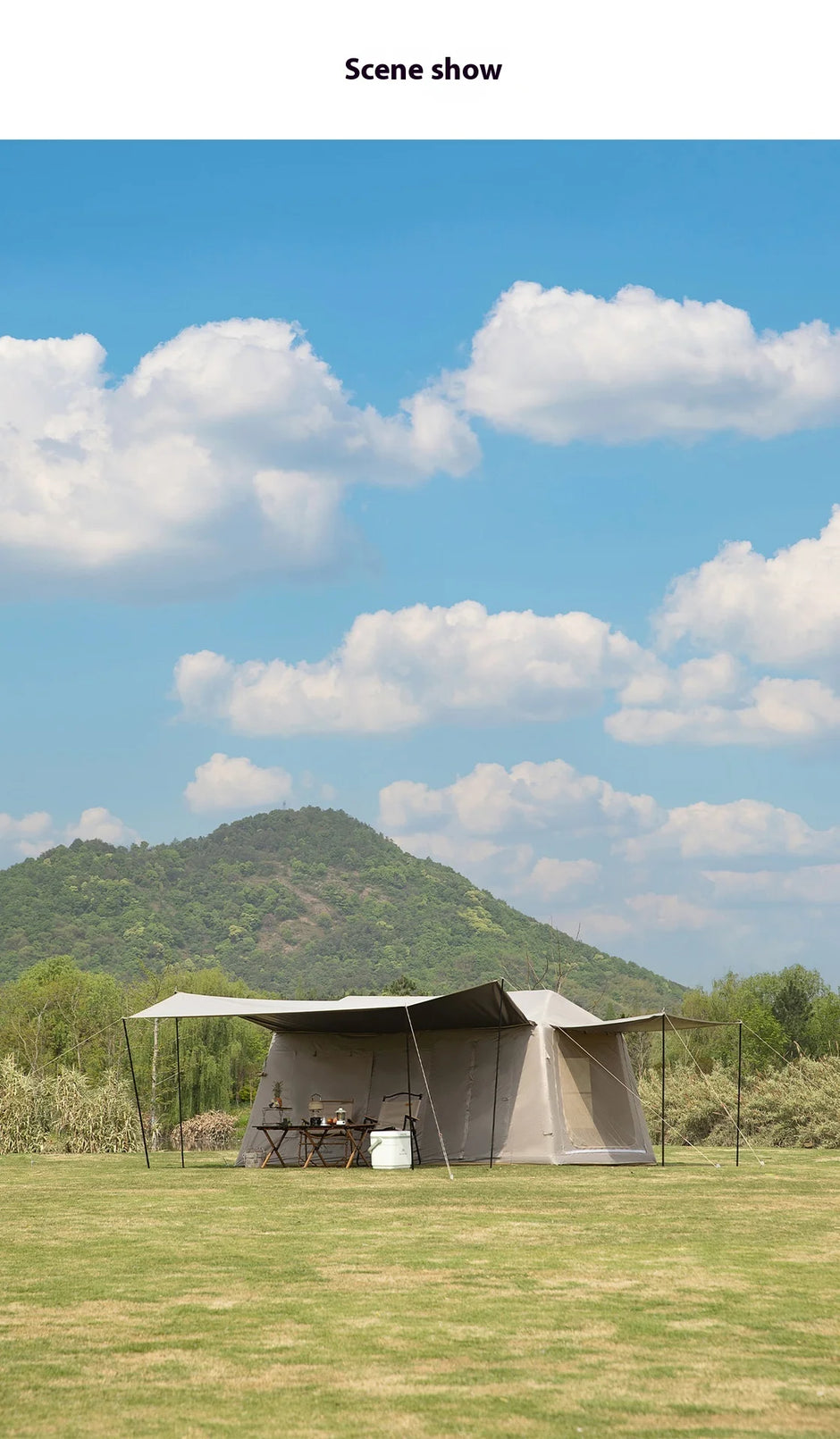 MOUNTAINHIKER Outdoor Inflatable Camping Tent – Large 5–8 Person (Hand Pump)