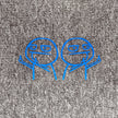 2PCS Car Stickers Middle Finger Motorcycle Helmet D2