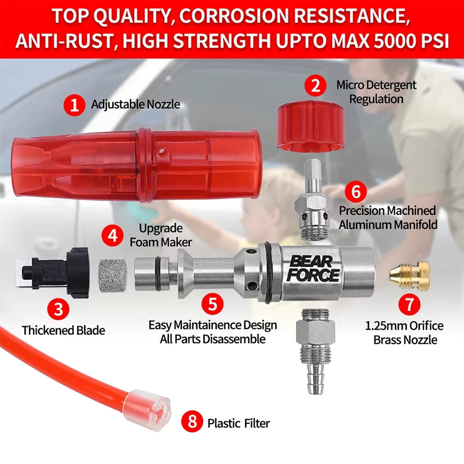 Pressure Washer Foam Maker for Karcher Elitech Bort AR Bosch Michelin