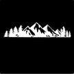 1PC Forest Snow Mountain Appearance Car Stickers