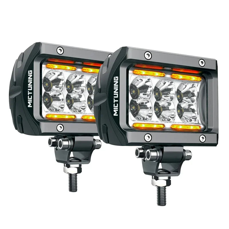 MICTUNING 2PCS LED Waterproof Off Road Lights