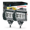 MICTUNING 2PCS LED Waterproof Off Road Lights