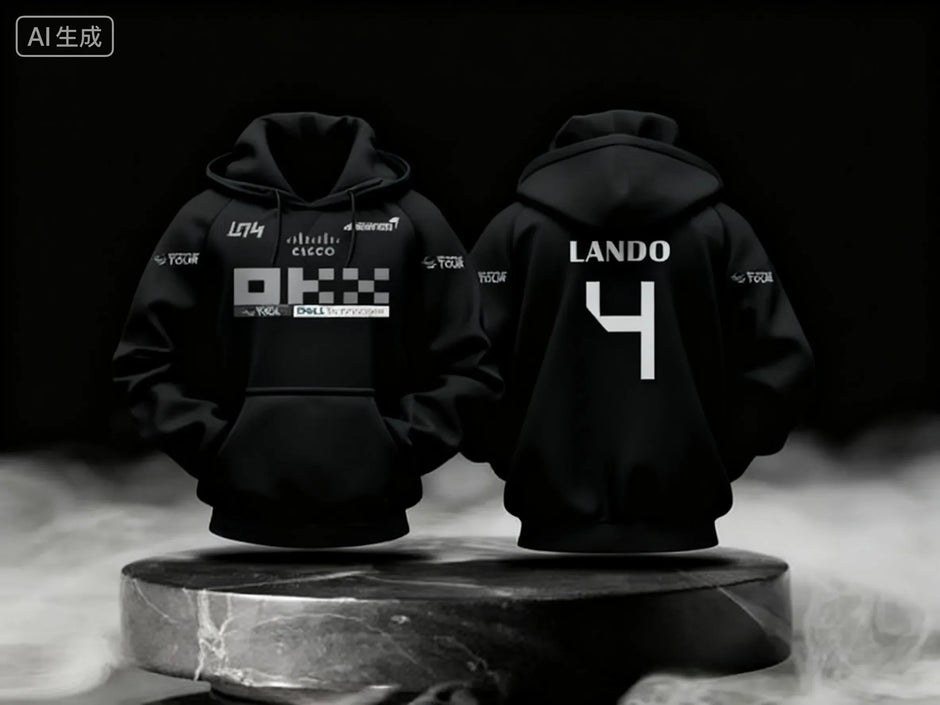 Lando Norris NO.4 2025 new racing style long sleeved hooded sweatshirt