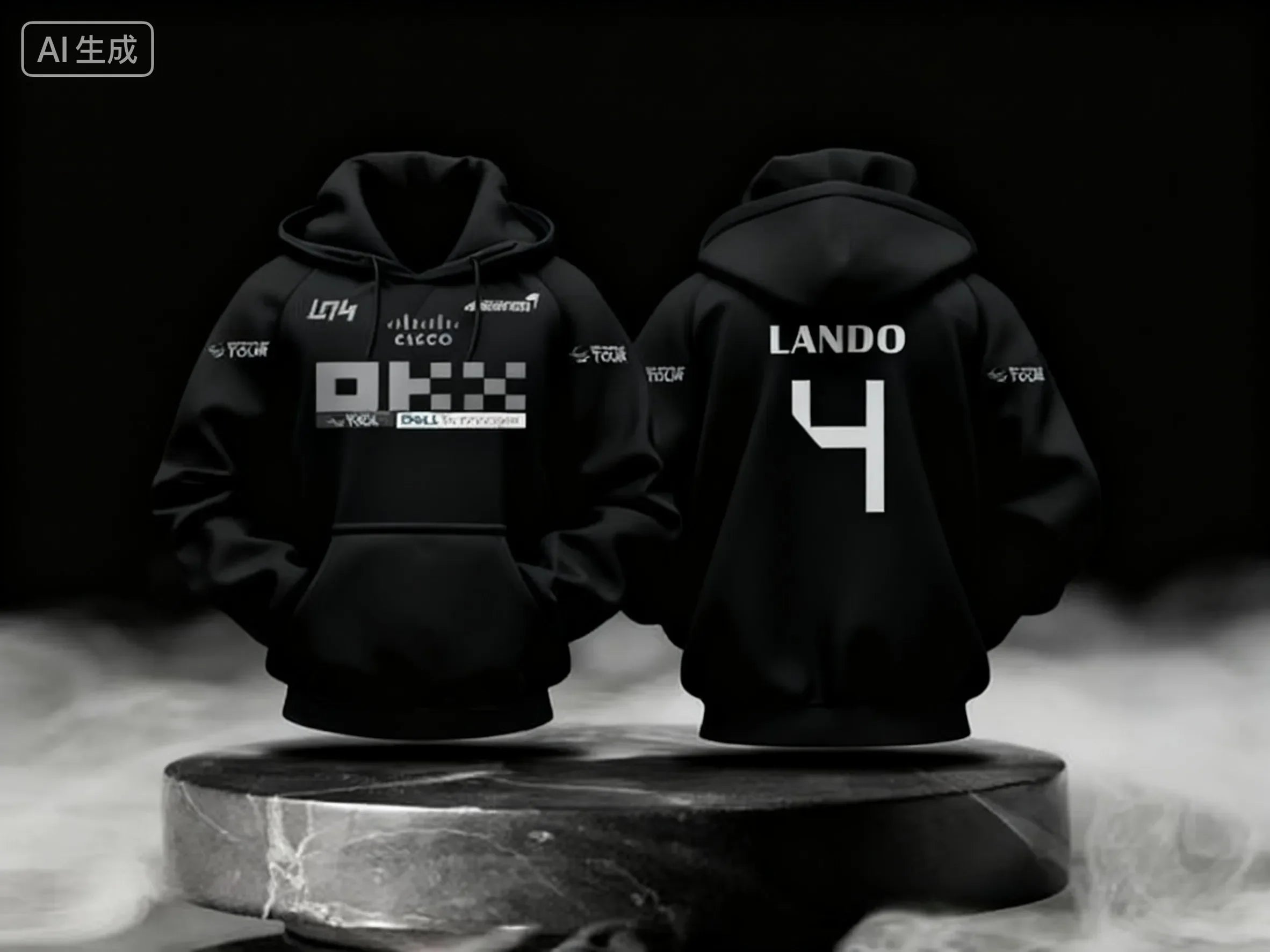 Lando Norris NO.4 2025 new racing style long sleeved hooded sweatshirt
