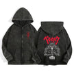 Berserk Wash Zip Up Hoodie