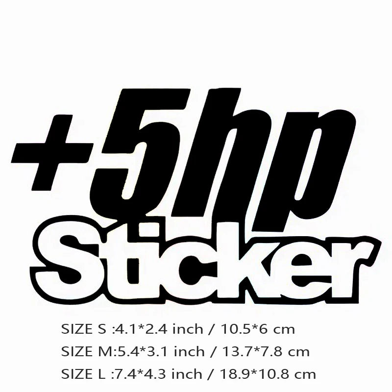 ”+5hp Sticker“decal