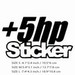 ”+5hp Sticker“decal