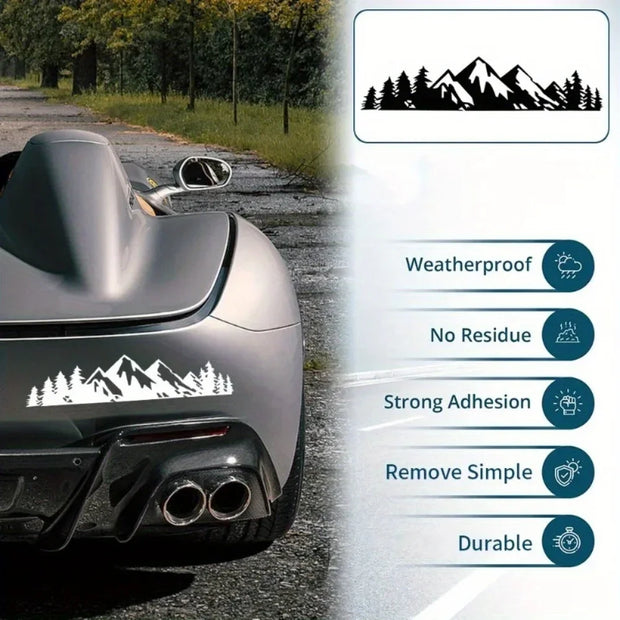 1PC Forest Snow Mountain Appearance Car Stickers