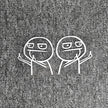 2PCS Car Stickers Middle Finger Motorcycle Helmet D2