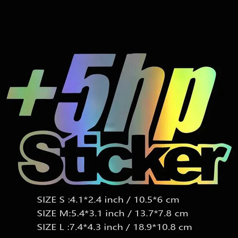”+5hp Sticker“decal