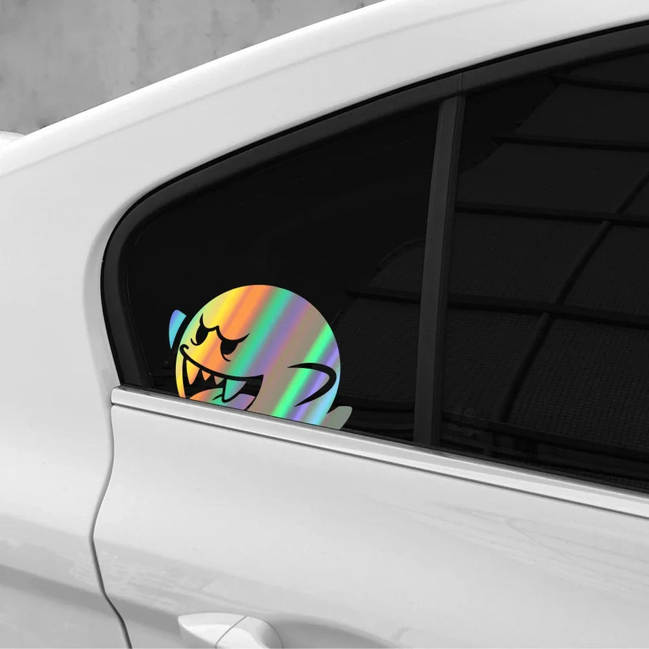 Car Sticker BOO GHOST PEEKER Vinyl Decal