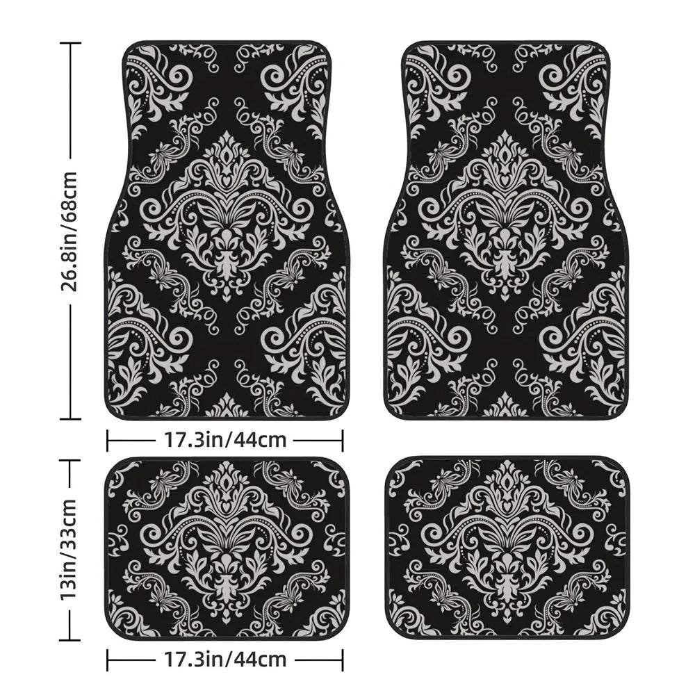 4 Pcs Car Floor Mats Bohemian Pattern