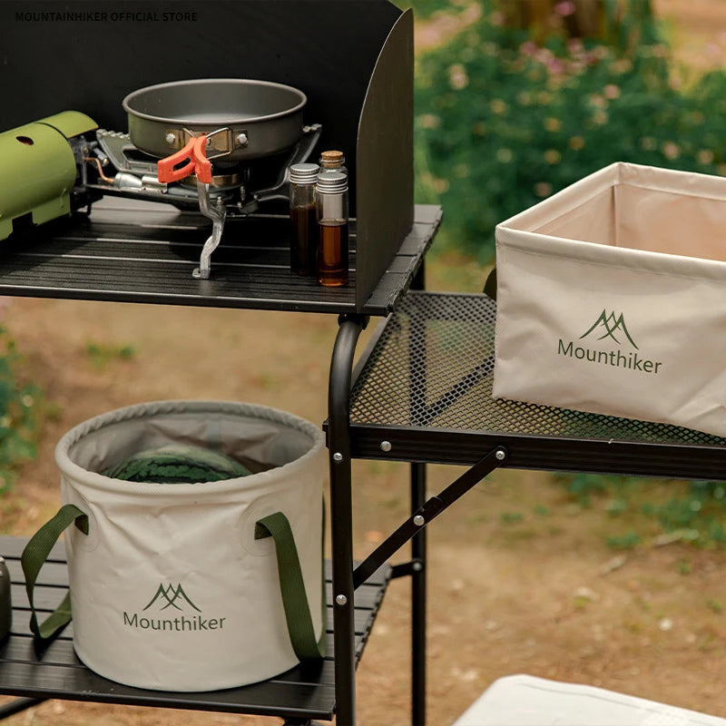 MOUNTAINHIKER Outdoor Foldable 10L Round Bucket Storage Bag