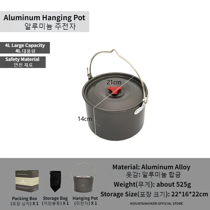 MOUNTAINHIKER 4L Camping Hanging Pot