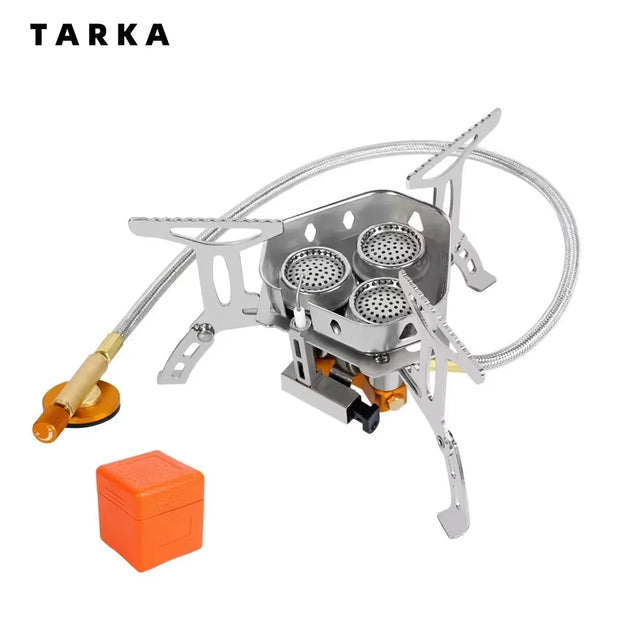 TARKA 3-Head Folding Gas Stove – 5800W Camping & Outdoor Cooking Burner