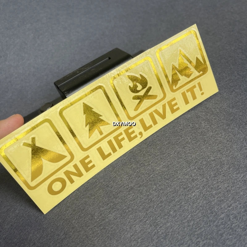 One Life Live it Camping Outdoor Enthusiast Car Sticker