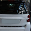 2PCS Car Stickers Middle Finger Motorcycle Helmet D2