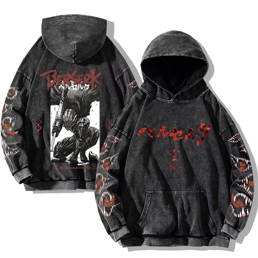 Gothic Vintage Washed Hoodies