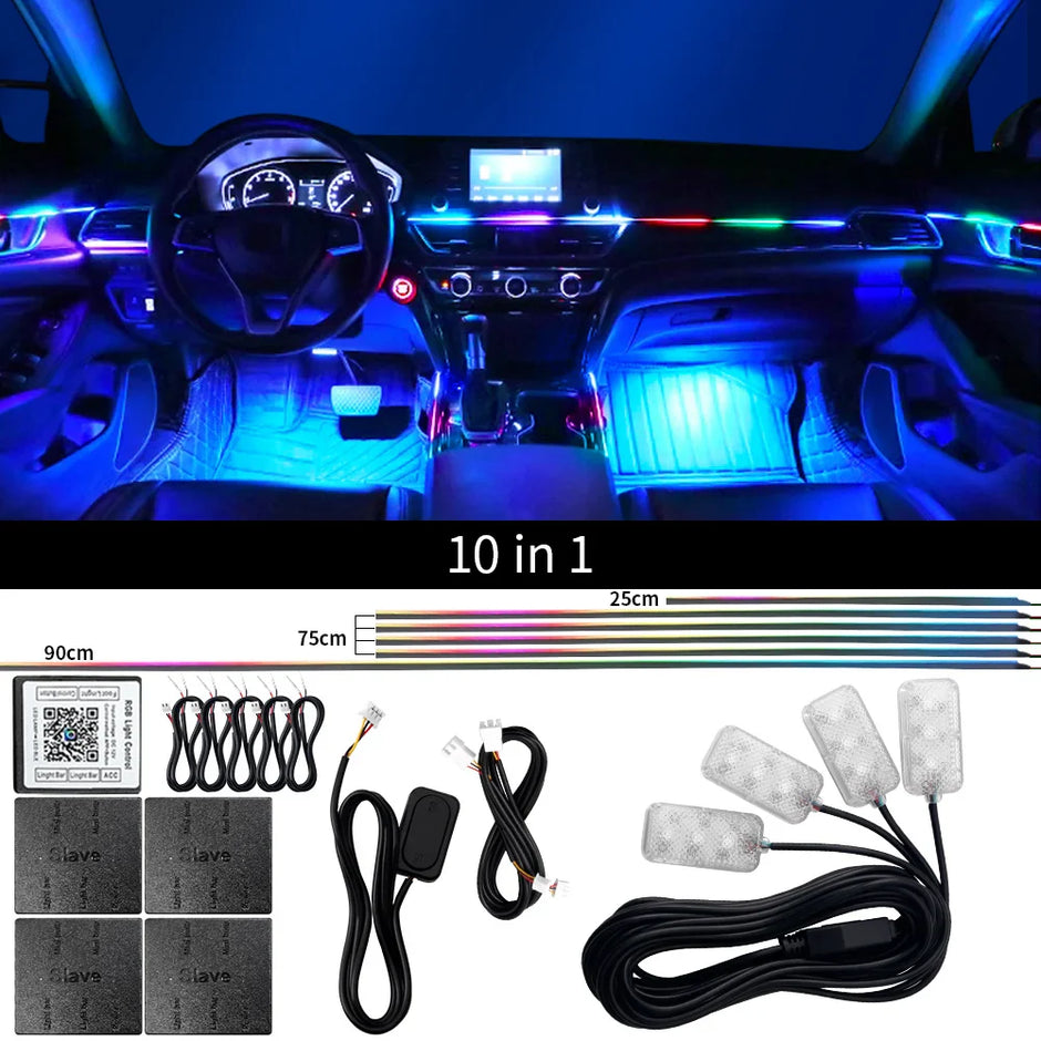18 in 1 Dual Zone Symphony Car Ambient Light