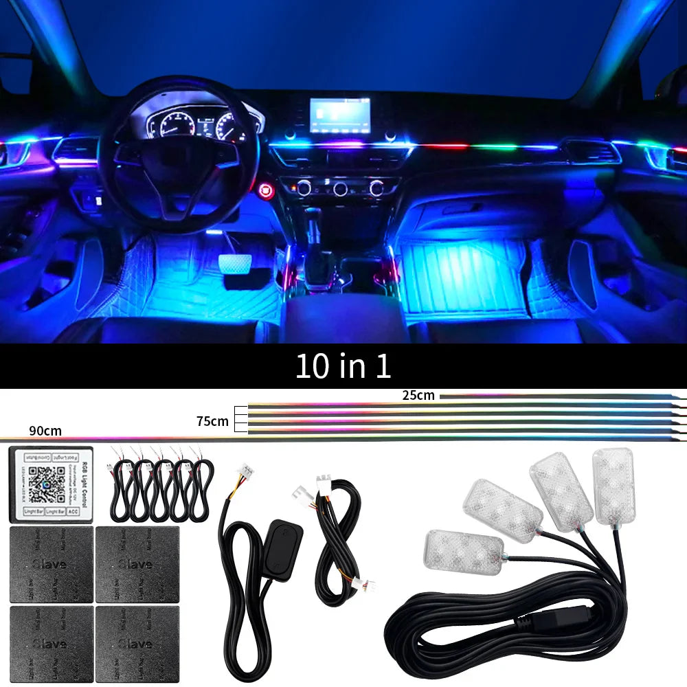 18 in 1 Dual Zone Symphony Car Ambient Light