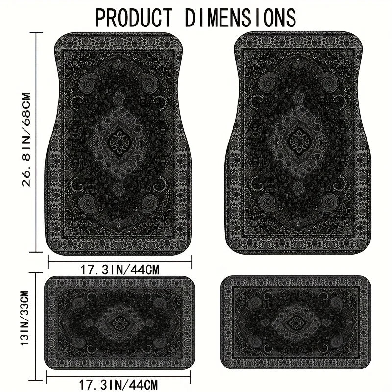 Car Floor Mats Rectangular Bandana Print