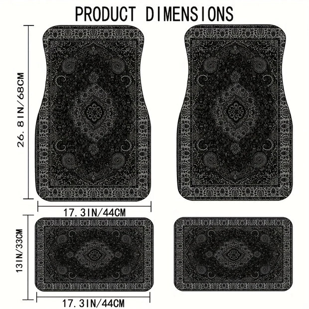 Car Floor Mats Rectangular Bandana Print