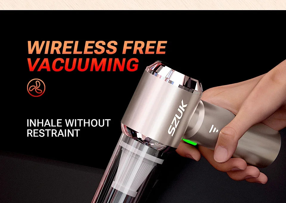 SZUK Mini Car Vacuum Cleaner 985000Pa Wireless Handheld Cleaner Cleaning Machine Strong Powerful Portable Vacuum Cleaner Car