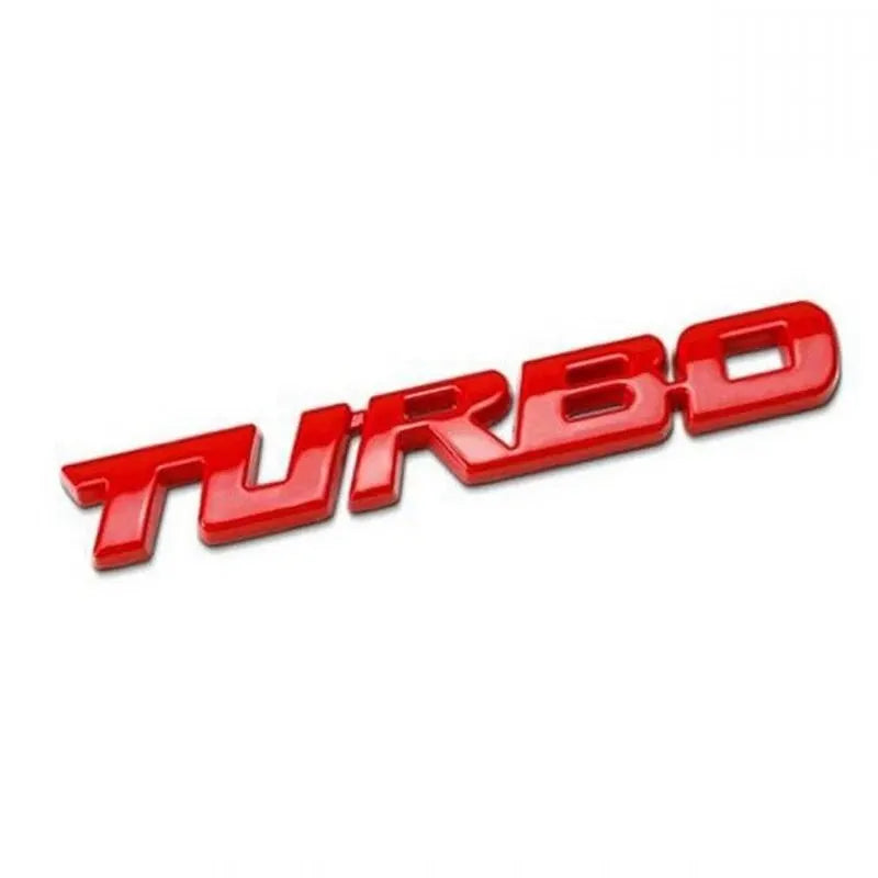Turbocharged 3D Metal Car Badge Sticker