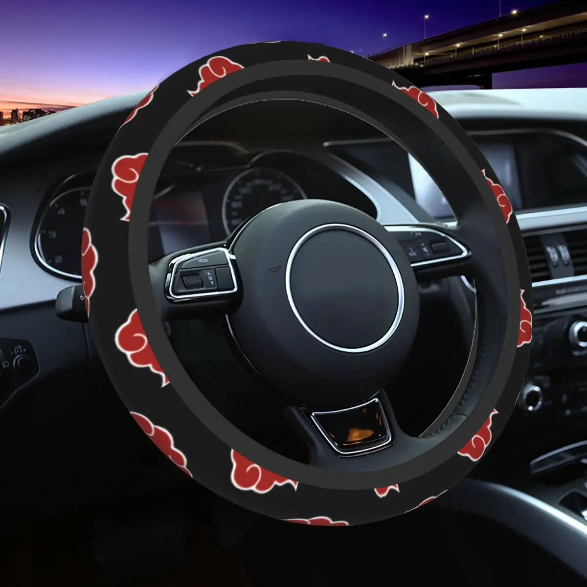 38cm Steering Wheel Cover. - Akatsuki