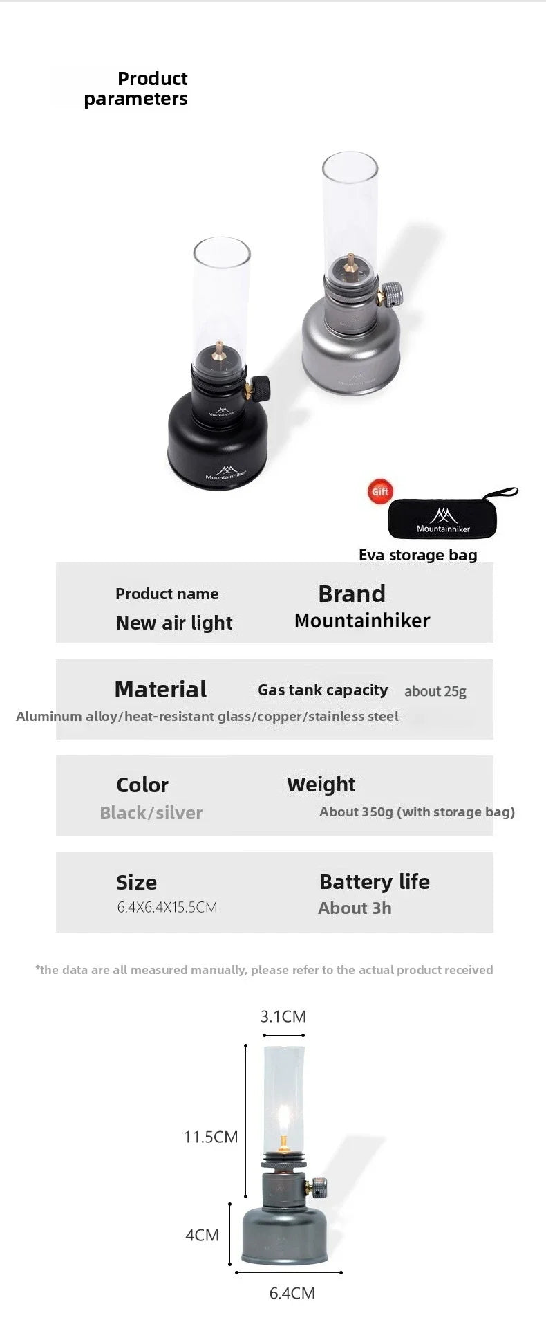 MOUNTAINHIKER Outdoor Camping Gas Lamp Set