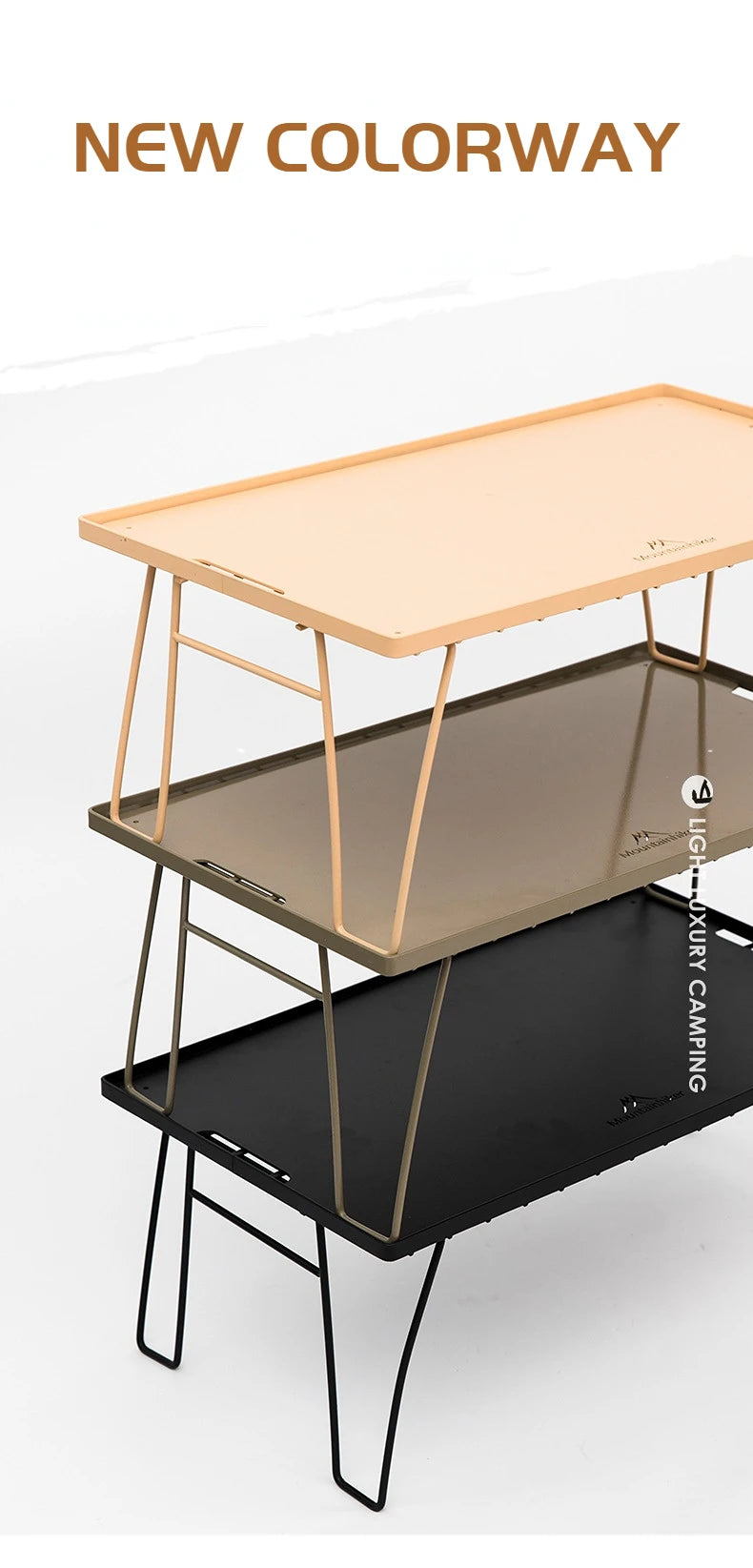 MOUNTAINHIKER Telescopic Folding Round Table