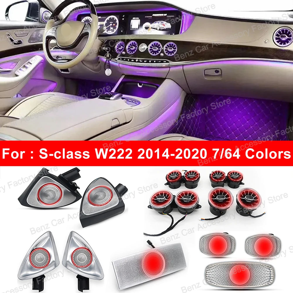 7/64 Color LED Turbo Air Vent Ambient Light –  Features a 4D rotary speaker design.