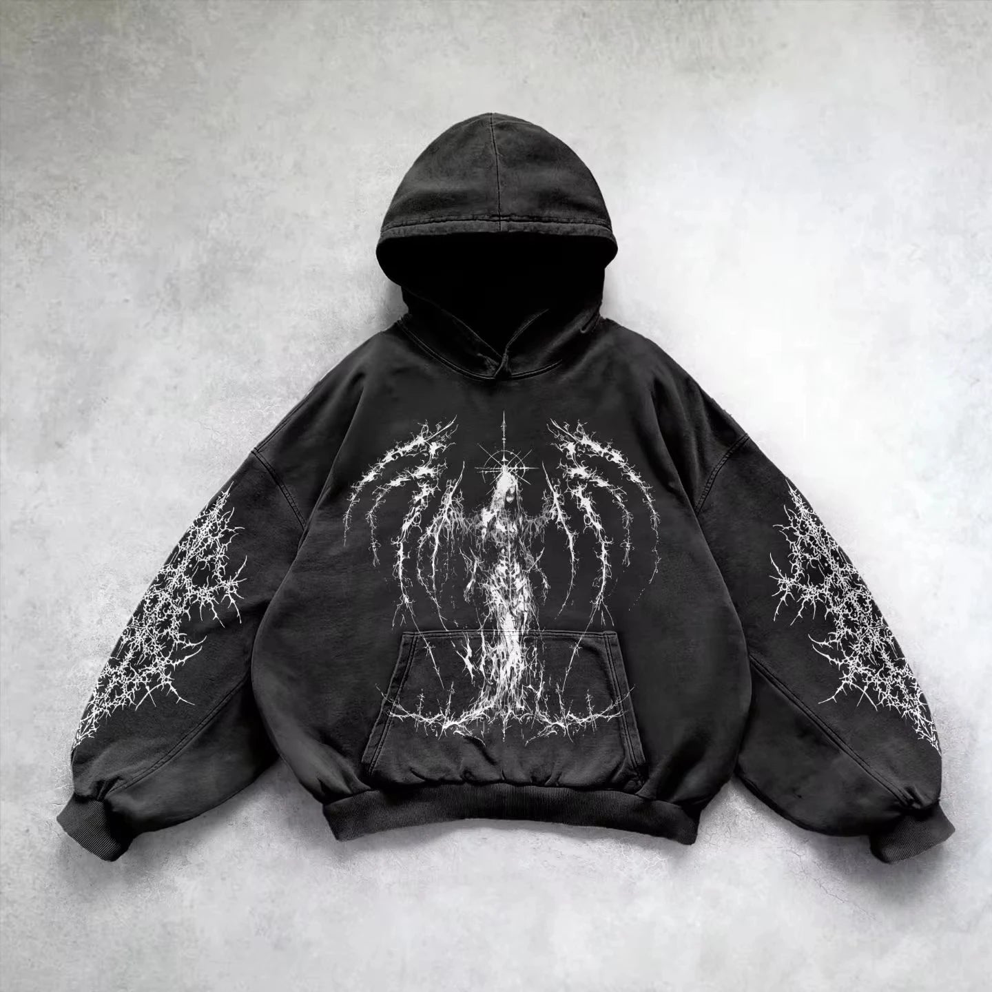 Retro Gothic Graphic Hoodie