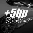 ”+5hp Sticker“decal