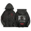 Berserk Wash Zip Up Hoodie