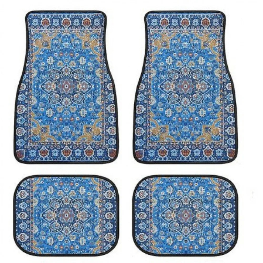 4Pcs Bohemian Car Floor Mats Back Persian Carpet