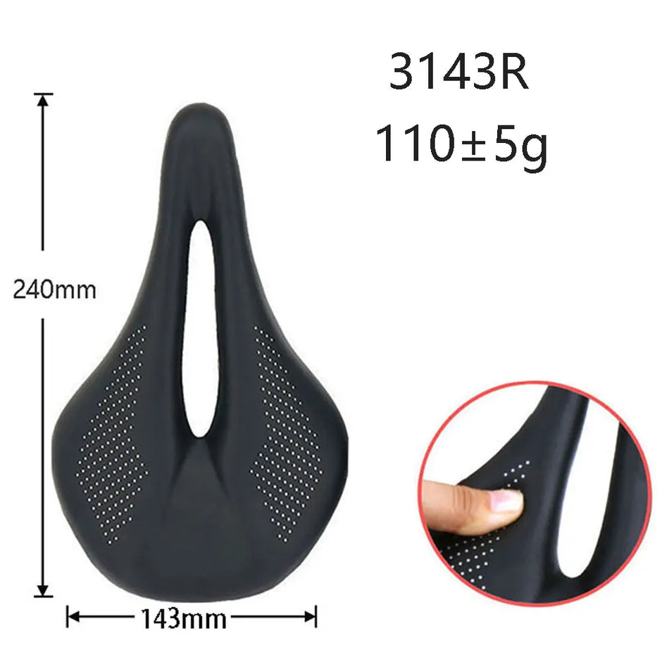 ELITAONE Carbon Fiber Road/MTB Bike Saddle – 240x143mm, 89g