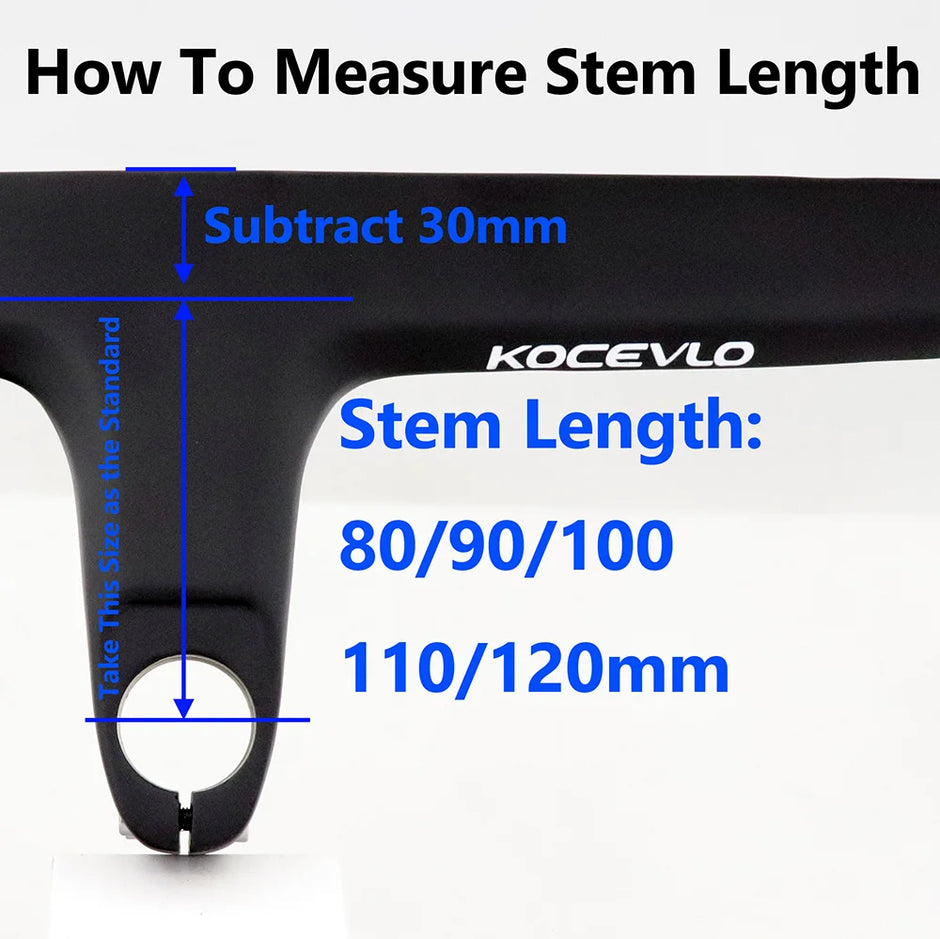 KOCEVLO X01 Full Carbon Fiber Road Bike Stem & Integrated Handlebar