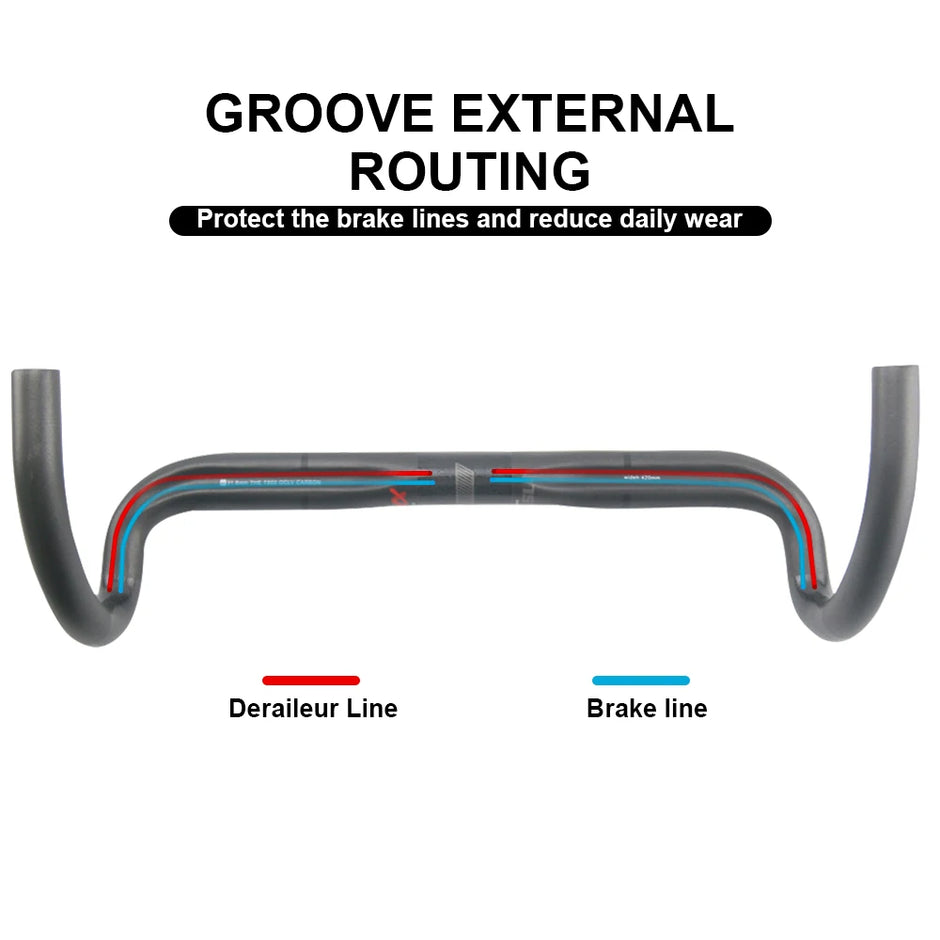 RXL SL Carbon Drop Bar Road Bike Handlebar – 31.8mm, 380–440mm