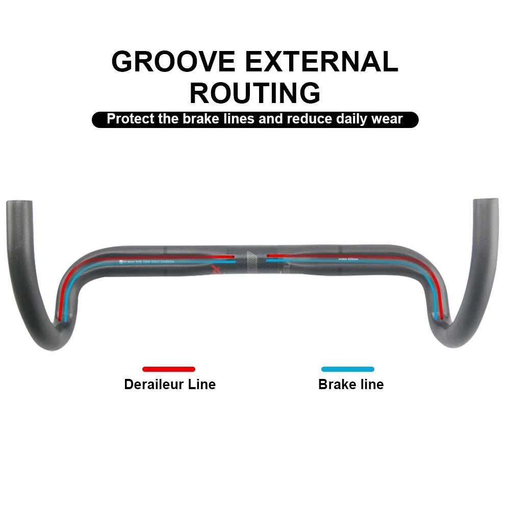 RXL SL Carbon Drop Bar Road Bike Handlebar – 31.8mm, 380–440mm