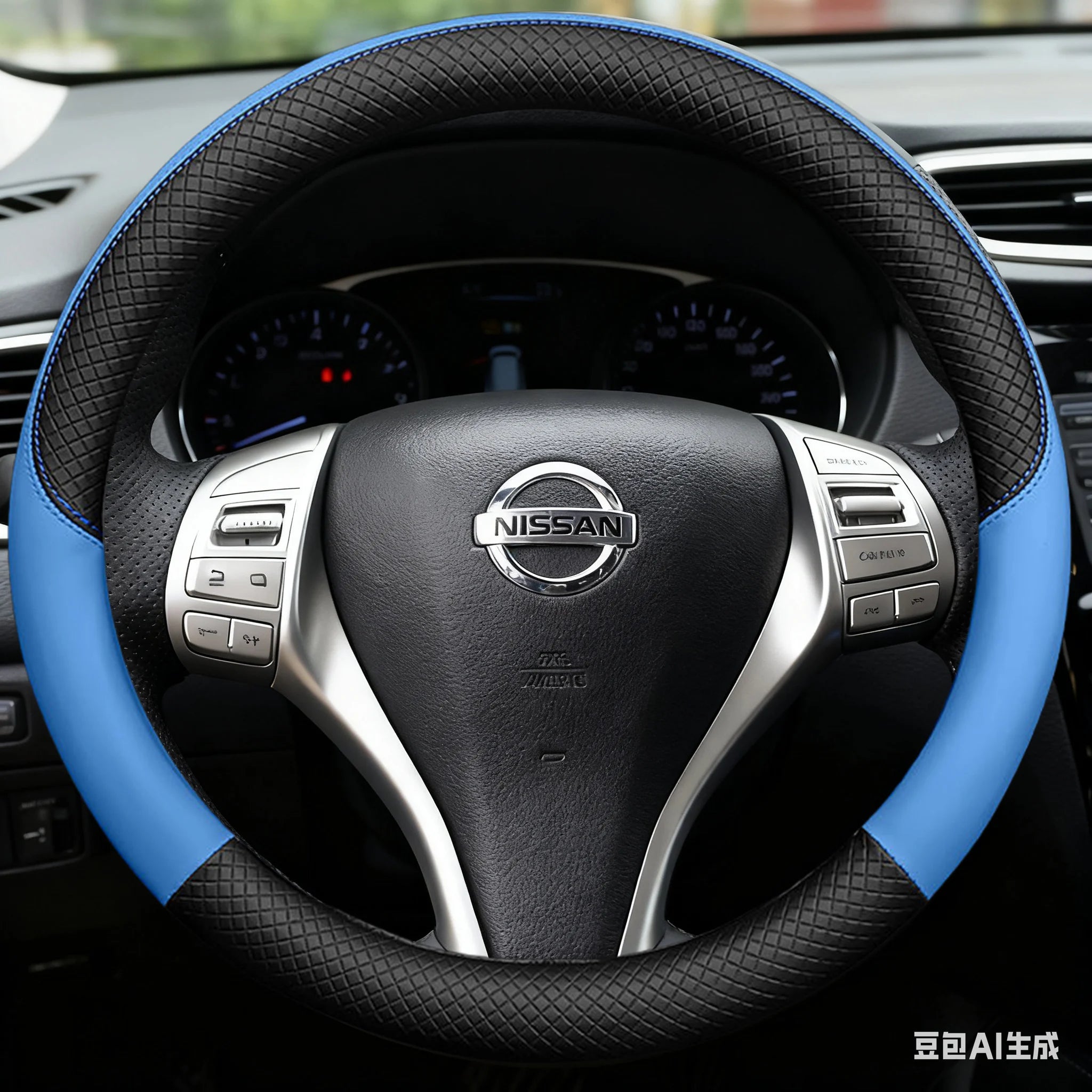 Car Steering Wheel Cover Artificial Leather For Nissan