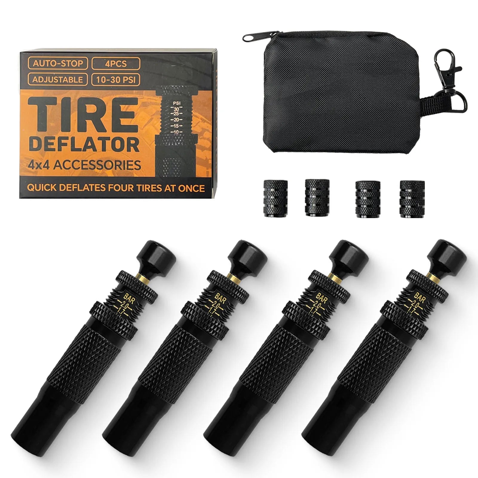 Adjustable Auto Stop Tire Deflator