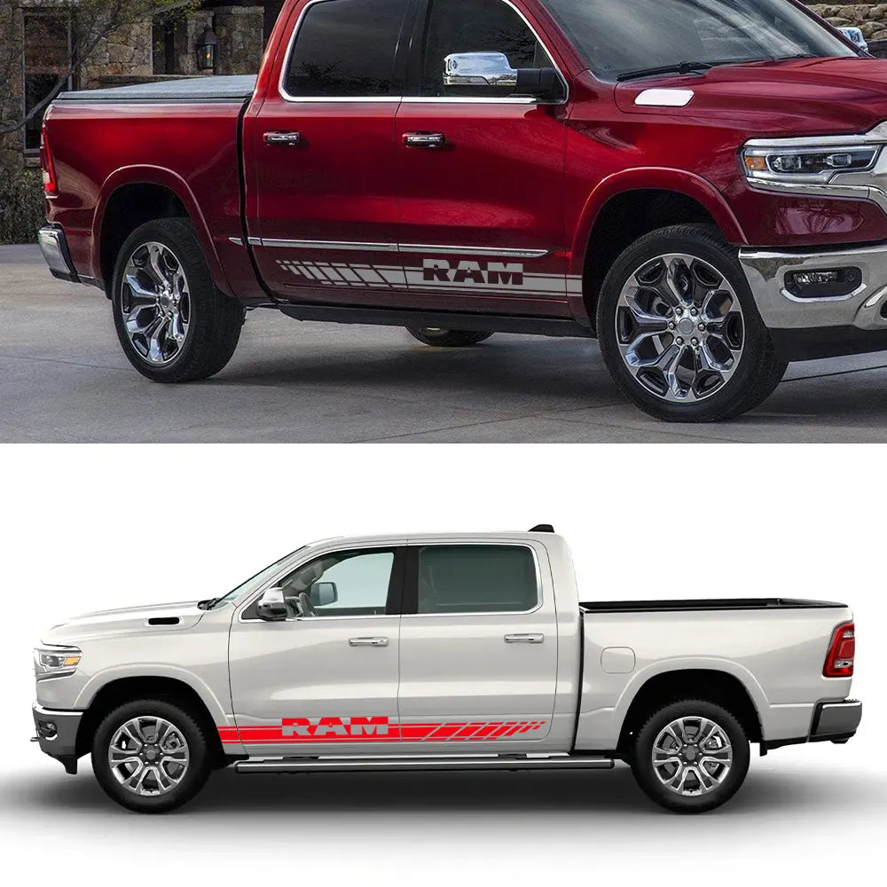 Dodge RAM 1500 2500 3500 Rebel Pickup Door Side Skirt Stickers