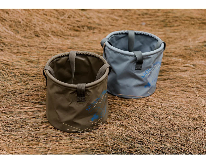 MOUNTAINHIKER Outdoor Foldable 10L Round Bucket Storage Bag