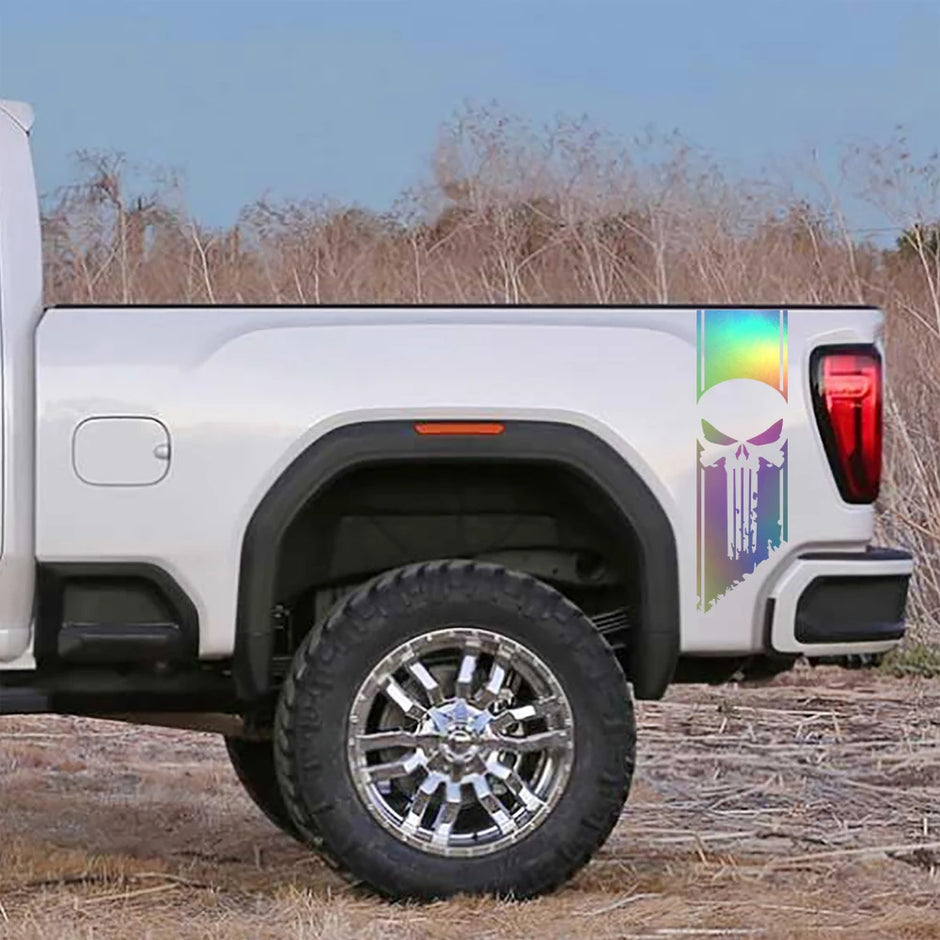 Ghost Pattern Stickers Universal Car Tail Decoration Decals Compatible with RAM GMC F-150 Hilux Frontier Isuzu Pickup trucks